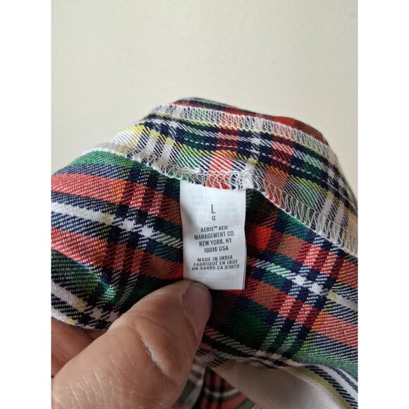 NWOT Aerie Pleated Mini Skirt Plaid Y2K Retro Christmas SchoolGirl Costume Large - Picture 5 of 6